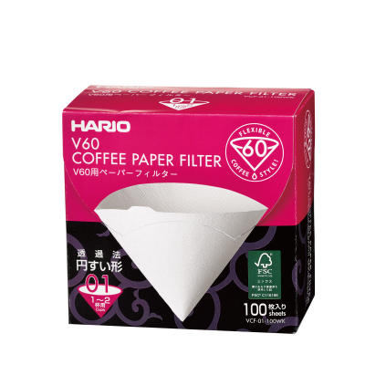 HARIO V60 Papierfilter für Filterhalter 01 (JP) - Box