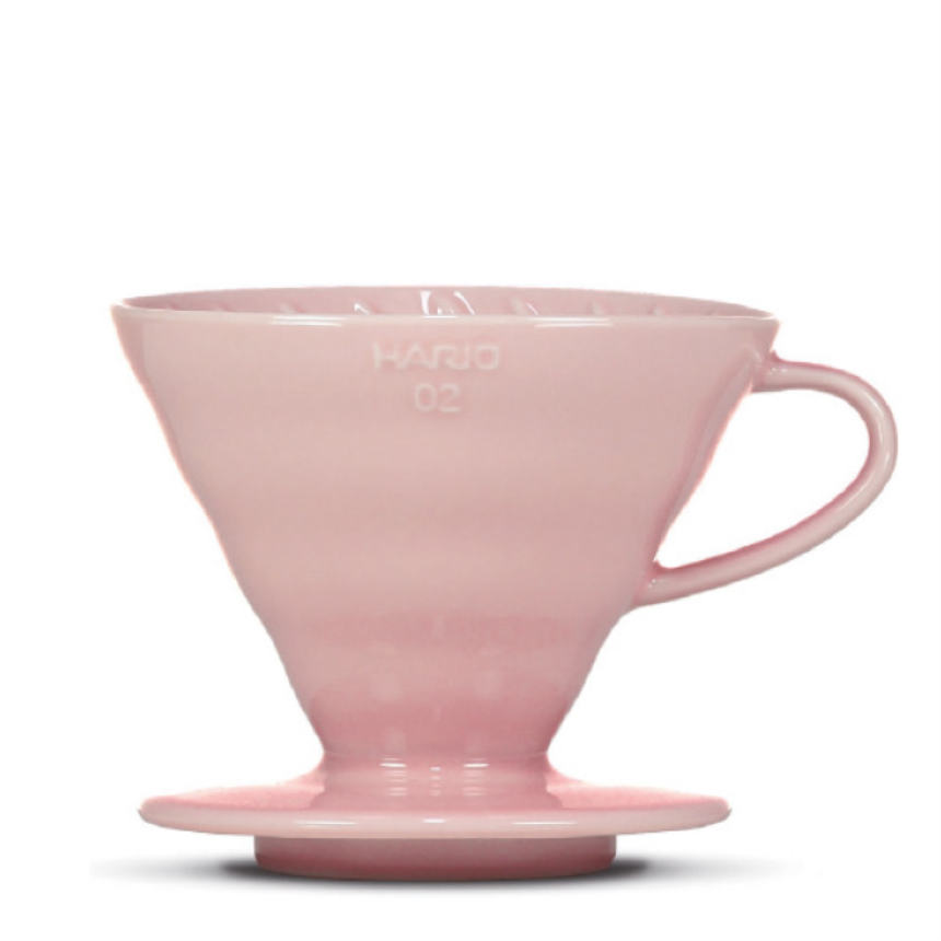 HARIO V60 Dripper, Porcelain, pink, 3-4 Portions