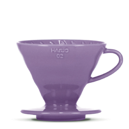 HARIO V60 Dripper, Porcelain, purple, 3-4 Portions