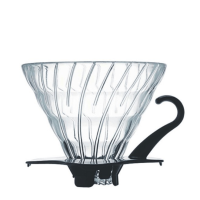 HARIO V60 Filterhalter, Glas schwarz 3-4 Port.