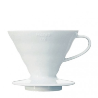 HARIO V60 Filterhalter, Porzellan, weiss, 3-4 Portionen