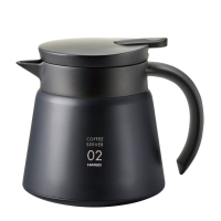 HARIO V60 Isolierte Edelstahlkanne 600ml - Schwarz