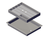 Modbar Tropfschale mit Abfluss (optional)