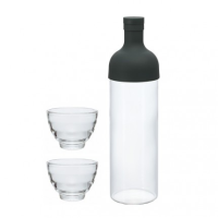 HARIO Filter-in Bottle &amp;amp; Tea Glass Set - Schwarz