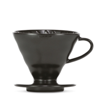 HARIO V60 Filterhalter, Porzellan, matte black, 3-4 Portionen