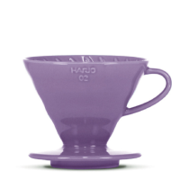 HARIO V60 Dripper, Porcelain, purple, 3-4 Portions