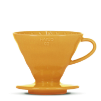 HARIO V60 Dripper, Porcelain, orange, 3-4 Portions