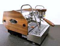 Abdeckung f&amp;#252;r Br&amp;#252;hgruppe aus Schwarz-Nuss zu La Marzocco GS3