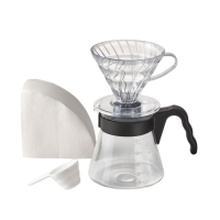 HARIO V60 Coffee Dripper and Server Set 02 - Black