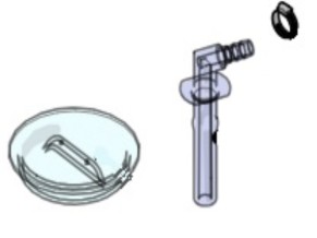KIT Wassertank Übergangsstück Plastik und Wassertankdeckel Linea Micra