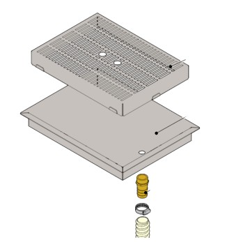 Modbar Tropfschale mit Abfluss komplett (optional)