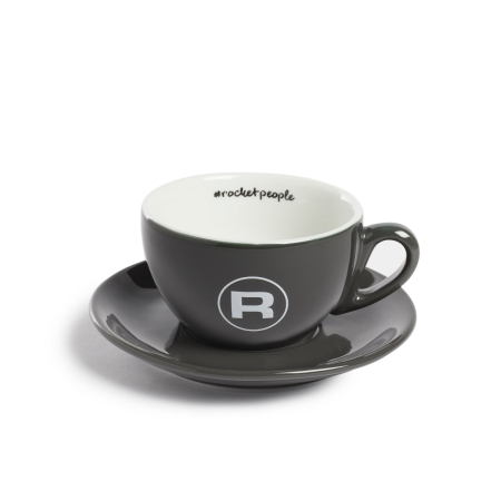 Rocket Cup Set &quot;Cappuccino #Rocketpeople&quot; - 6 pcs, grey