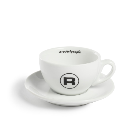 Rocket Cup Set &quot;Cappuccino #Rocketpeople&quot; - 6 pcs, white