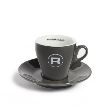 Rocket Cup Set &quot;Flat White #Rocketpeople&quot; - 6 pcs, grey