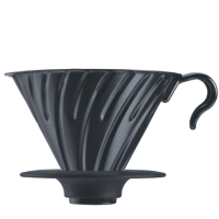 HARIO V60 Filterhalter, Metall Schwarz, 3-4 Portionen
