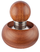MOTTA Tamper flach &amp;quot;Bubble&amp;quot; mit Holzunterteller 58mm