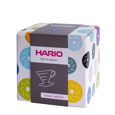 HARIO V60 Filterhalter, Porzellan, purple, 3-4 Portionen
