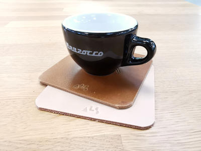 Kanso Leather Coasters - tanned brown