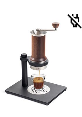 Aram Espresso Maker + Steel Support (Brownish)