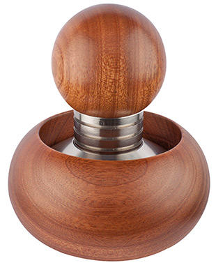 MOTTA Tamper flat "Bubble" with wood stand 58mm