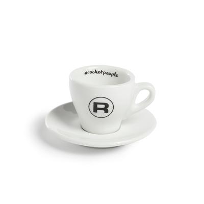 Rocket Cup Set "Espresso #Rocketpeople" - 6 pcs, white