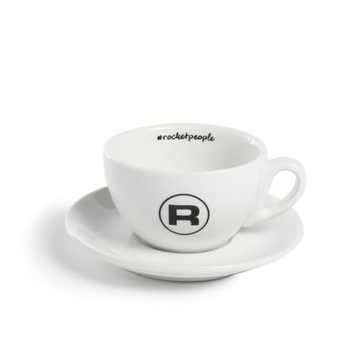 Rocket Cup Set "Cappuccino #Rocketpeople" - 6 pcs, white
