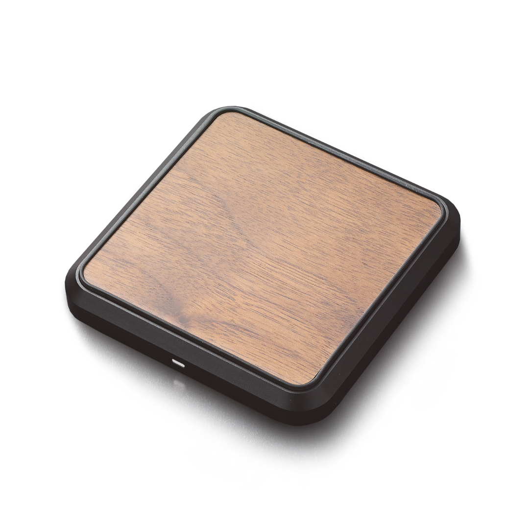 Barisieur Wireless Charger - Black / Walnut Wood