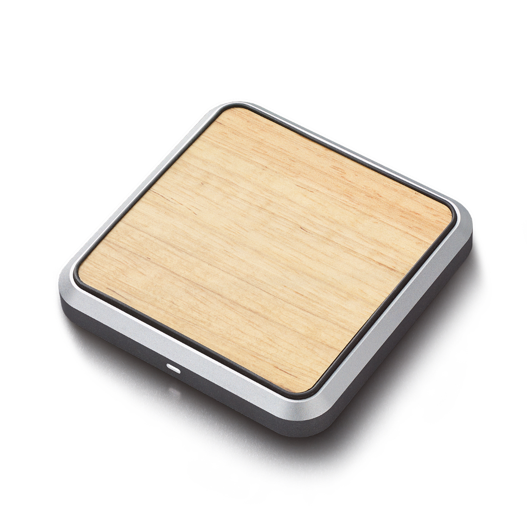 Barisieur Wireless Ladegerät - Silber / helles Holz
