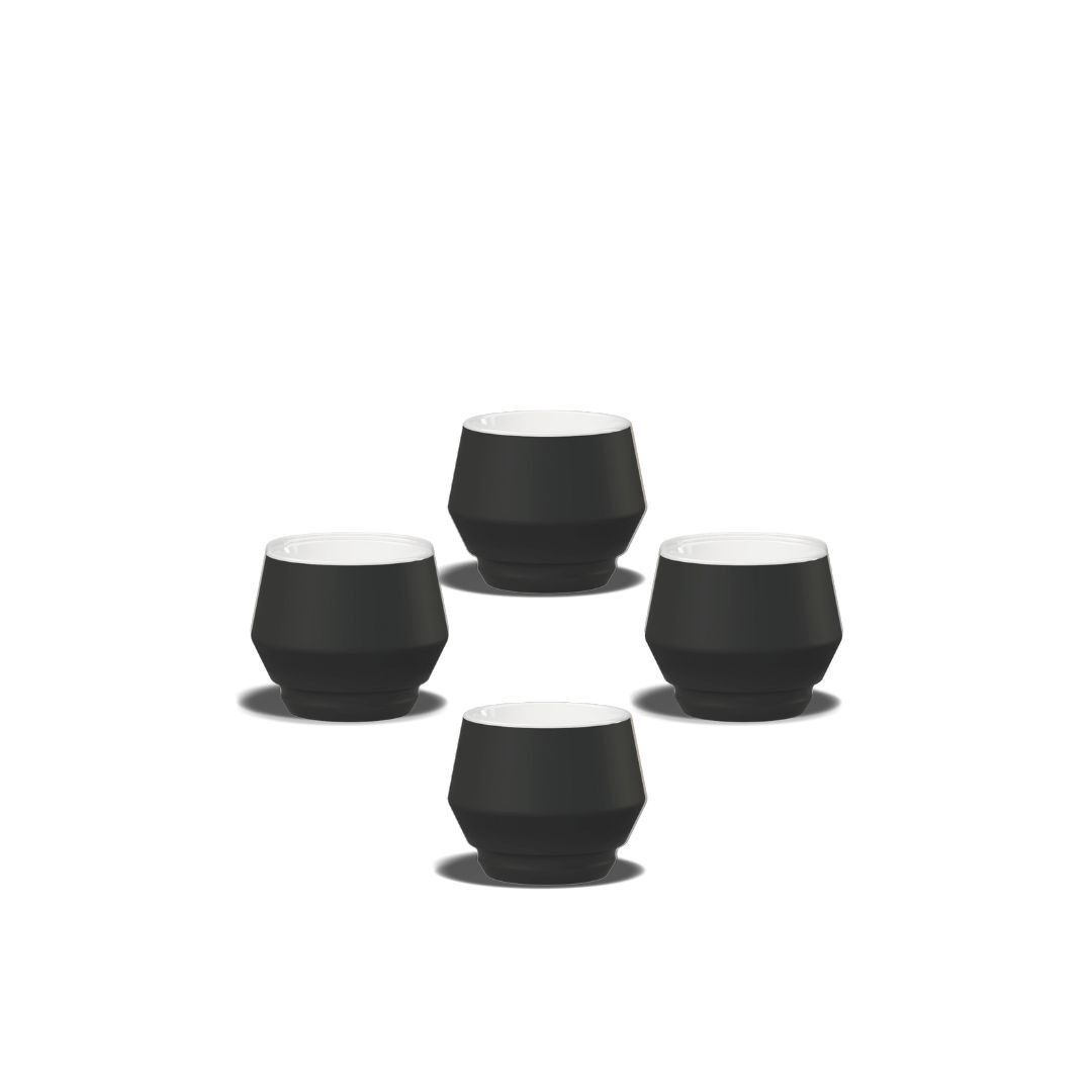 Club House MANIKO Espresso 70ml Schwarz matt 4 Stück